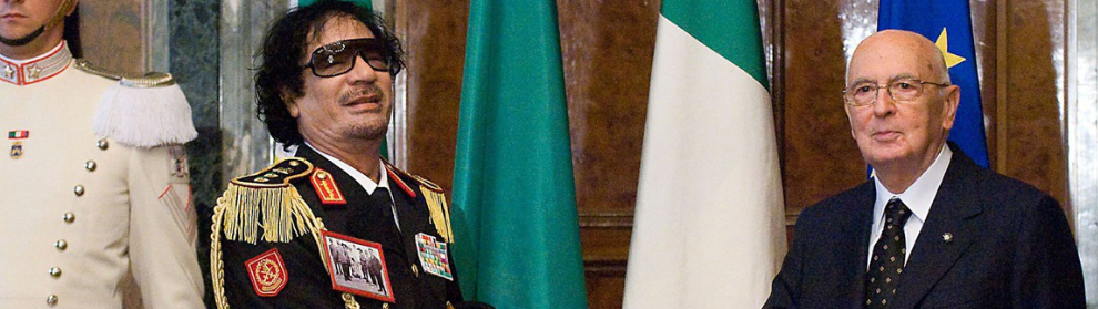 Gheddafi Napolitano