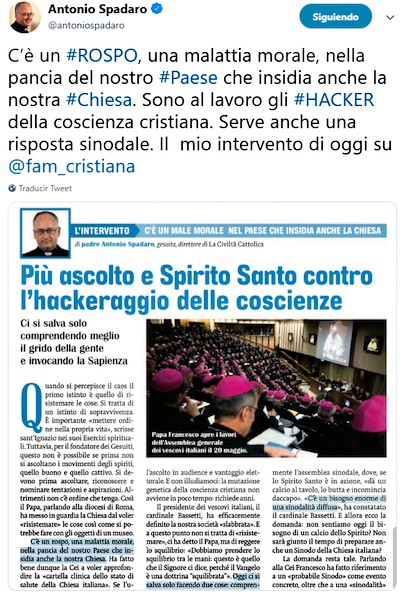 Padre Spadaro Tweet